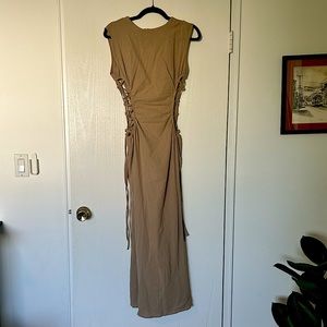 Beige Cutout dress